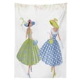 thumbnail image 3 of Ambesonne Vintage Woman Tablecloth Rectangular Table Cover, Dressed 2 Women, 52"x70", Multicolor, 3 of 4