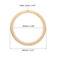 thumbnail image 2 of Unique Bargains Wooden Bangle Bracelet, 10 Pack 83mm - Log Retro Macrame Rings, Unfinished Smooth Wooden Rings for Crafts, 2 of 6