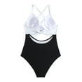 thumbnail image 4 of Womens Cutout Swimsuits Trendy Front Criss Cross Halter Bathing Suit 2024 Summer Holiday One Piece Swimsuit Beachwear, 4 of 6