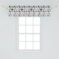 thumbnail image 2 of Ambesonne Floral Window Valance, Blooming Petals Hand Drawn, 54" X 12", Charcoal Grey White, 2 of 3