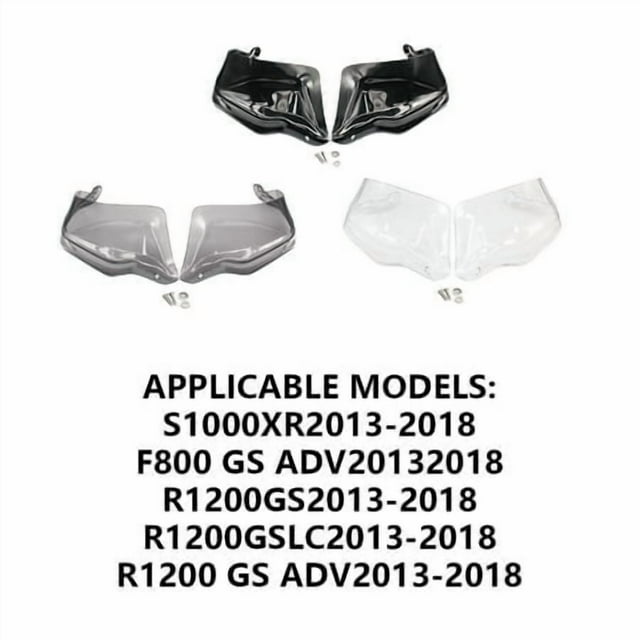 1 Pair Motorbike Windshield Modification Windscreen Windproof Protector Modified Guard Accessory Replacement for R1200GS 800GS Black