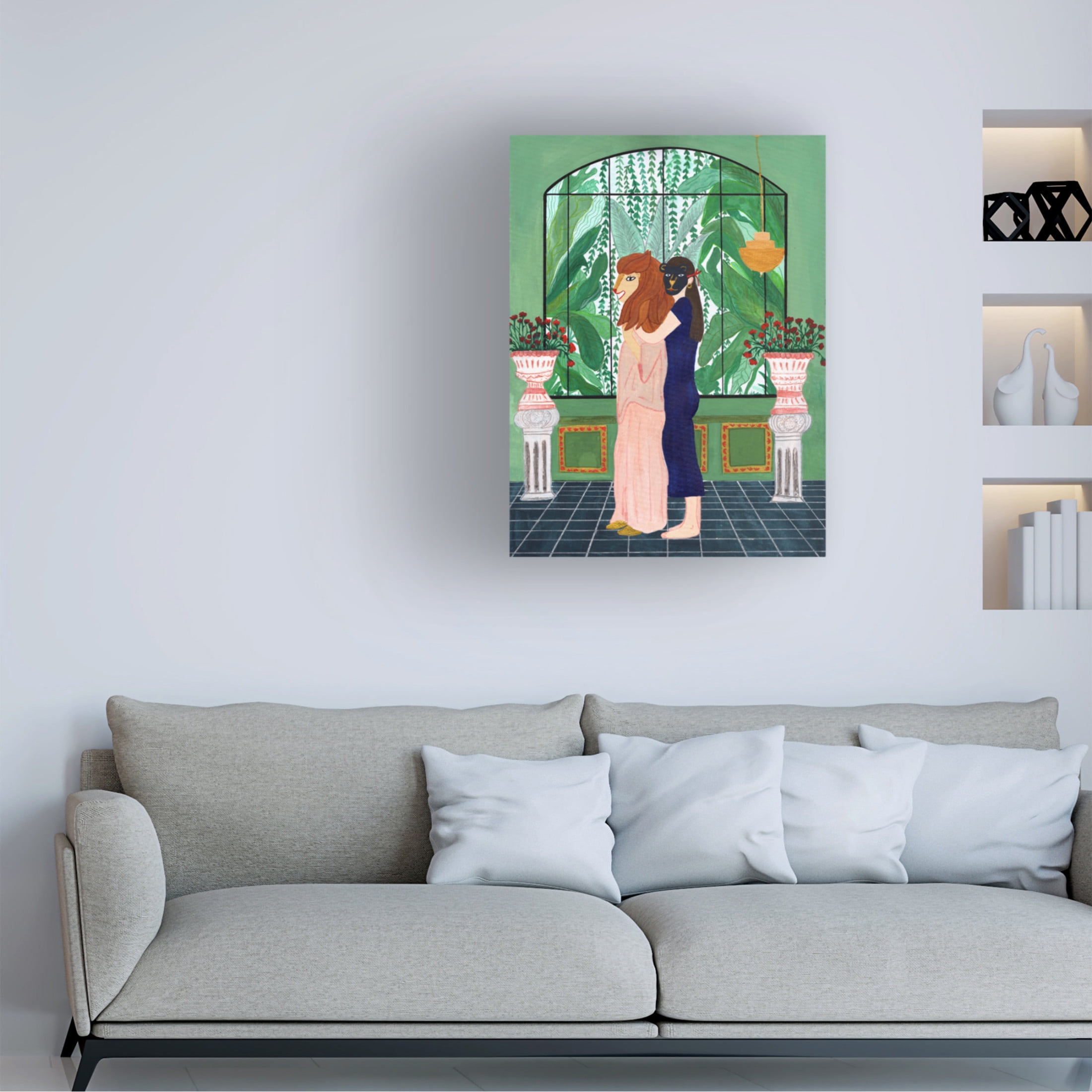 Trademark Fine Art Jota de jai Lion Mom Canvas Wall Art