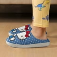 thumbnail image 6 of Kids Slippers Hello Kitty House Slippers Warm Soft Plush Slipper Anti-Slip Winter Fluffy House Shoes for Boys Girls, 6 of 7