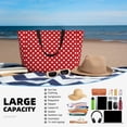 thumbnail image 5 of Pofeuu Red Polka Dot Print Beach Bag,Waterproof Sandproof Beach Tote Bag, Large Capacity Foldable Beach Bags for Women, 5 of 7