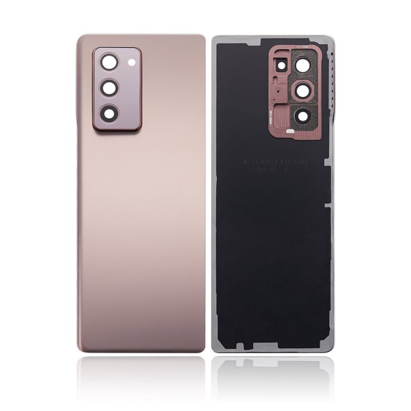 Replacement Back Cover Glass With Camera Lens Compatible For Samsung Galaxy Z Fold 2 5G (F916) (Mystic Bronze) (Aftermarket Plus)
