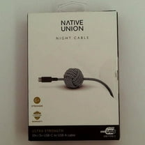 Native Union USB Type-C Night Cable A-C 10ft - Zebra, Black/White