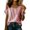 Pink, variant on VBVC Women's Striped Cold Shoulder Short Sleeve T Shirt , Ladies' Crew Neck Loose Fit Casual Blouse , Summer Cutout Shoulder Top For Women,Black,S-2XL