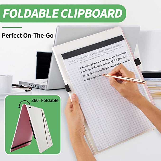Buy Pink Hardcover Foldable ClipboardFolio Folder w/Letter Size
