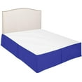 thumbnail image 2 of Queen Size Pleated Bed Skirt (60" x 80") with 18" Ideal Drop, Wrinkle Free & Soft 100% Microfiber Polyester, Stylish Pleated Bed Valances - Royal Blue Solid., 2 of 5