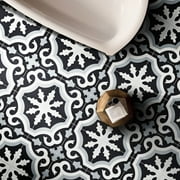 Moroccan Mosaic Handmade Tanger Black and Grey Tile, Pack of 12 (Morocco) Box of 12 Tiles