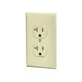 thumbnail image 4 of Leviton T5820-I 20 Amp 125 Volt, Duplex Receptacle, Straight Blade, Residential Grade, Self Grounding, Ivory, 4 of 4