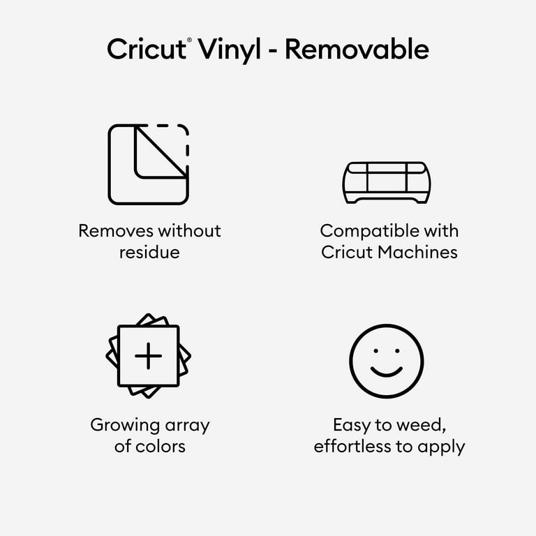 Cricut Smart Vinyl Removable White 12 ft (2009052), Harvey Norman