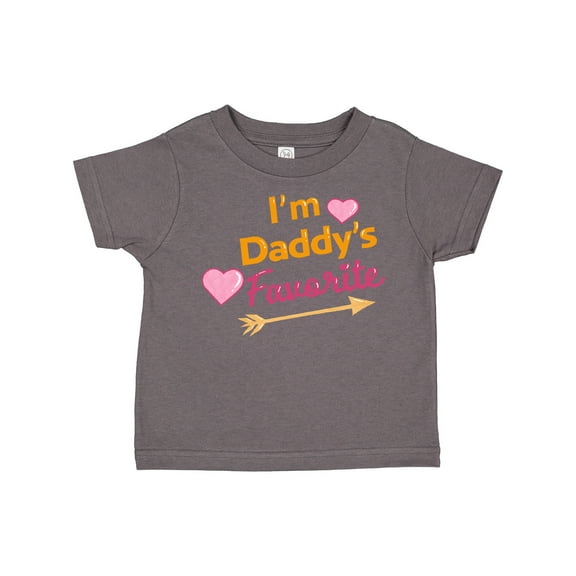 Inktastic I'm Daddy's Favorite with Arrow and Hearts in Pink Boys or Girls Toddler T-Shirt