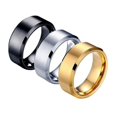 thumbnail image 6 of Men's Stainless Steel Fill Metal Wedding Band Ring Temporary Black/Gold/Silver, 6 of 9