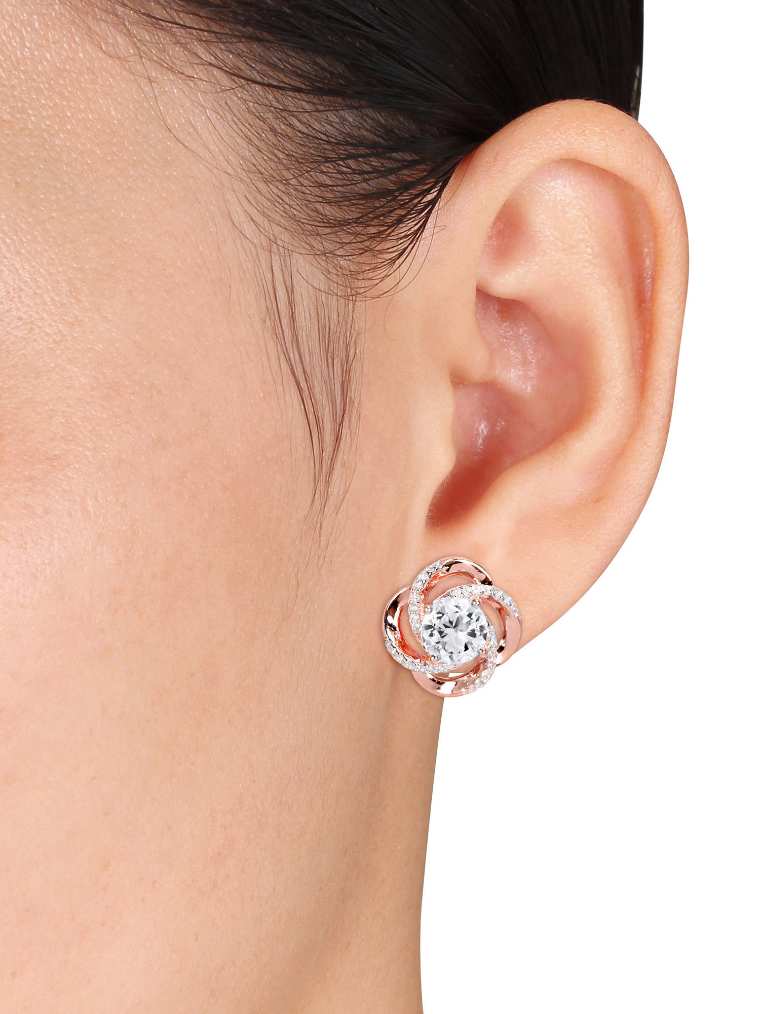 Everly Women's Topaz Rose Gold Plated Jewelry Set