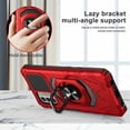 thumbnail image 3 of Compatible Case for Nokia G400 5G Case w/Tempered Glass Screen Protector [Military Grade] Ring Car Mount Kickstand Shockproof Hard Phone Case - Red, 3 of 7