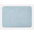 thumbnail image 1 of Clouds Bath Mat, Summer Season Design with Bird and Sun Silhouettes, Plush Bathroom Decor Mat with Non Slip Backing, 29.5" X 17.5", Pale Blue Marigold, by Ambesonne, 1 of 2