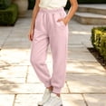 thumbnail image 2 of QTBIUQ Girls Jogger Pants Kids Cotton Sweatpants with Side Pockets Elastic Waist Solid Color Winter Pants, 2 of 8