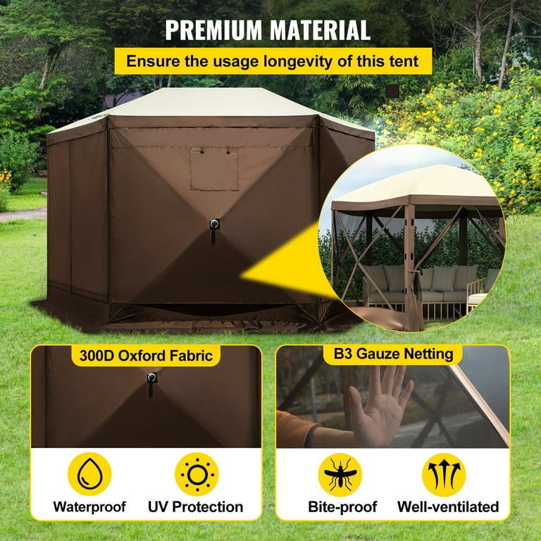 SKYSHALO 12'x12' Pop-Up Camping Gazebo Tent, Waterproof SKYSHALO 12'x12' Pop-Up Camping Gazebo Tent, Waterproof