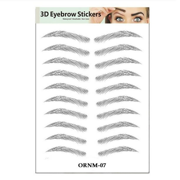 3d Hair Like Eyebrows Makeup Waterproof Lasting Eyebrow Tattoo Sticker Water Based Brow Stickers Walmart Com Walmart Com