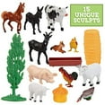 Assorted Farm Animal Action Figures Big Bucket of Plastic Toys for