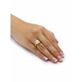 thumbnail image 3 of PalmBeach Jewelry .16 TCW Round Simulated Pearl and Cubic Zirconia Accent Yellow Gold-Plated Ring (9.5mm), 3 of 5