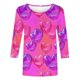 thumbnail image 4 of RKSTN Valentines 3/4 Sleeve Tops for Women Oversized Crewneck Valentine's Day Graphic Printed Short Sleeve T Shirt Womens Casual Round Neck Loose Comfy Loves Heart Print Three Quarter Sleeve Shirts, 4 of 6