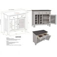 thumbnail image 4 of Pilaster Designs Millport 6-piece Wood Extendable Dining Set in White/Gray, 4 of 12