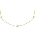 thumbnail image 2 of SZUL Women's 1 Carat TW Bezel Set Diamond Station Necklace in 14K Yellow Gold, 2 of 6
