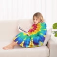 thumbnail image 4 of Colorful Rainbow Tie Dye Spiral Pattern Blanket Hoodies for Kids 6-13YR Oversize Wearable Blanket Hoodies for Boys Girls Teens, 4 of 7