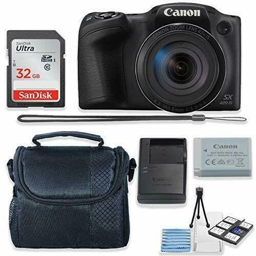 Canon PowerShot SX420 is Digital Camera (Black) Kit with Accessories