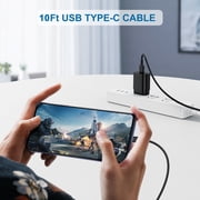 Type C Charger Fast Charging, 2-Pack USB C Wall Charger Block, 25W Android Phone Super Fast Charger and 10ft Charging Cable Compatible for Samsung Galaxy S26/S25+S24/S23/S22/S22 Ultra, Black