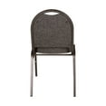 thumbnail image 2 of Norwood Commercial Furniture 250 Series Fabric Upholstered Stack Banquet Chair with 2.5" Thick Seat -  Dark Gray (Pack of 3), 2 of 6