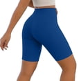 thumbnail image 6 of Yourumao Biker Shorts for Women with Pocket High Waisted Skinny Shorts Tummy Control Knee Length Pants Solid Summer Shorts for Athletic Workout, 6 of 6