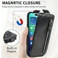 thumbnail image 4 of Zipper Wallet Vertical Flip Leather Phone Case, For Iphone 15 Pro Max, For,iPhone 16 Pro Max, 4 of 9