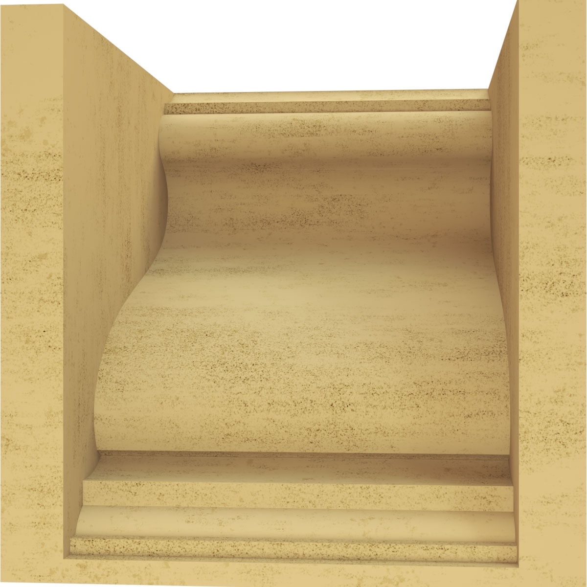 9"W x 9"D x 9"H Wide Scroll Rough Cedar Woodgrain TimberThane Corbel, Primed Tan