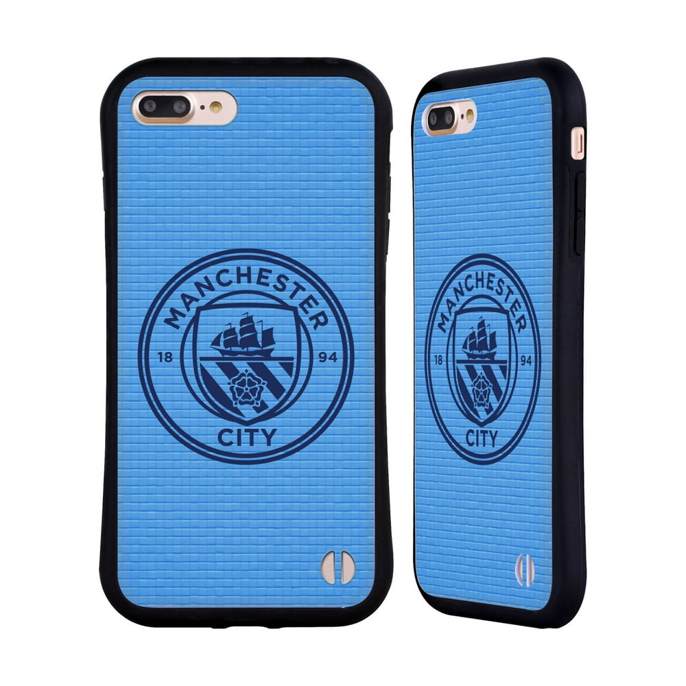 OFFICIAL MANCHESTER CITY MAN CITY FC BADGE PIXELS HYBRID CASE FOR APPLE