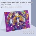thumbnail image 4 of Haosy Light Switch Cover Plate 2 Gang Electrical Outlet Covers Cute Dog and Star Decorate Wall Plate 4.56”x4.48”, 4 of 8
