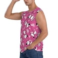 thumbnail image 3 of Lsque Love Dog Print Men's Cotton Blend Sleeveless Muscle Shirts (S-3XL)- Moisture Wicking, Odor Protection, UPF 30+,XX-Large, 3 of 8