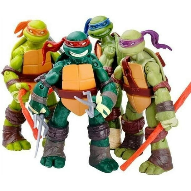 Paquete de 4 muñecos de acción de la serie clásica de las Tortugas Ninja Adolescentes Mutantes TMNT