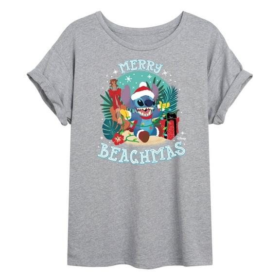Lilo & Stitch - Merry Beachmas - Women's Oversized T-Shirt
