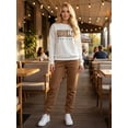 thumbnail image 2 of Set Mujer Sudadera Estampada y Pants Casual Cálido, 2 of 5