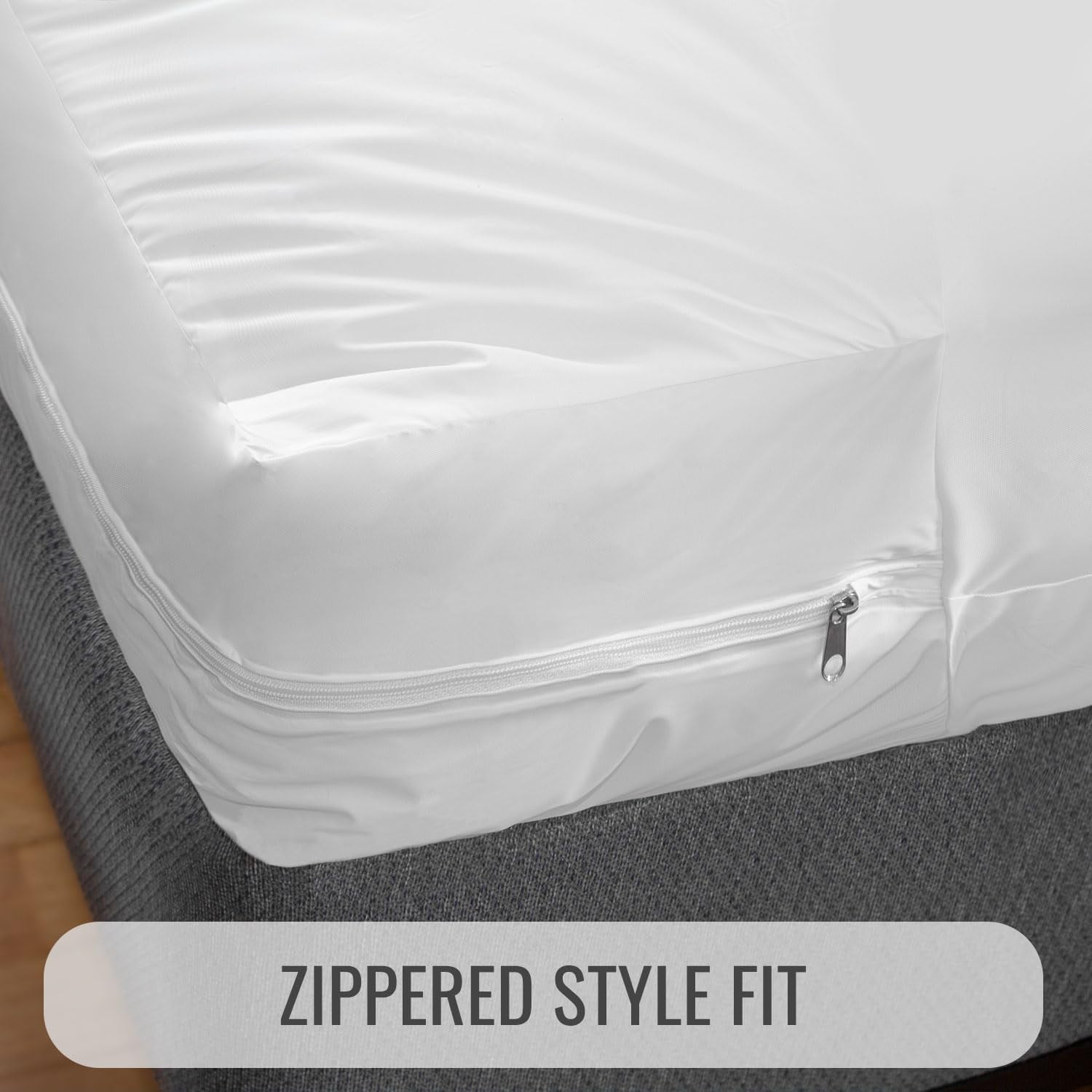 DMI Waterproof Mattress Protector and Mattress Cover, Encased Zippered Fit, Twin