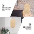 thumbnail image 5 of 1Pc Bamboo Woven Lampshade Rustic Ceiling Light Cover Natural Light Shell Khaki, 5 of 5