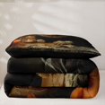 thumbnail image 5 of Feelyou Mid Century Witch Twin Comforter Sets, Boho Halloween Pumpkin Bedding Set, Black Reversible, 2 Pieces, 1 Comforter and 2 Pillowcases, 5 of 7