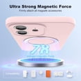 thumbnail image 3 of for iPhone 12 Case with Magnetic Ring Stand Silicone Phone Case 6.1" for Women Men [Compatible with MagSafe][Full Camera Protection][Military-Grade Drop Protection], Pink, 3 of 13