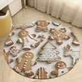 thumbnail image 6 of Christmas My Favorite Gingerbread Cookies Round Carpet Circle Rug Outdoor Patio Area Rug Washable Large Area Rugs Hallway Room Decor Fitness Mats, 6 of 8