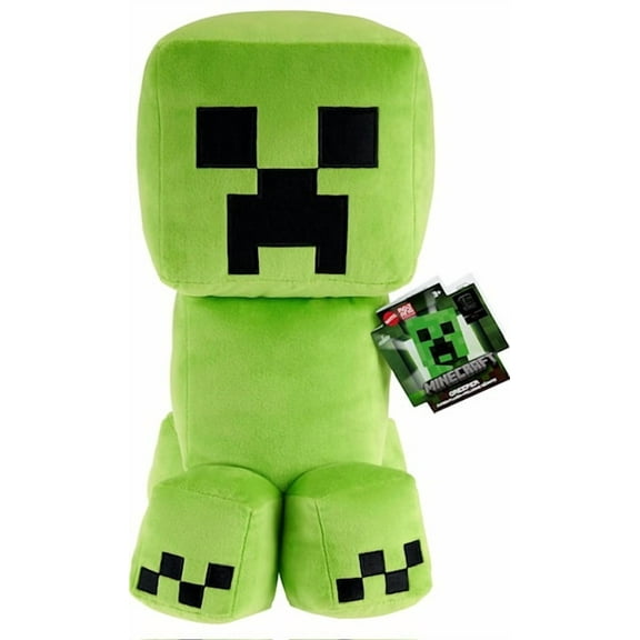 Minecraft Creeper 16-in Scale Jumbo Plush Figure with Pixelated Design & Game