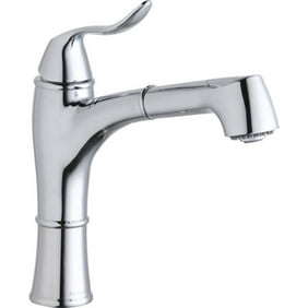 Elkay Explore Three Hole Bridge Faucet With Pull Down Spray And