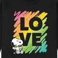 thumbnail image 3 of Peanuts - Rainbow Love Scribble - Men's Crew Neck Fleece Pullover, 3 of 6